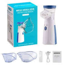 Portable Ultrasonic Rechargeable Mesh Nebulizer Machine Cool Mist Inhaler for Children and Adults( battery not included)