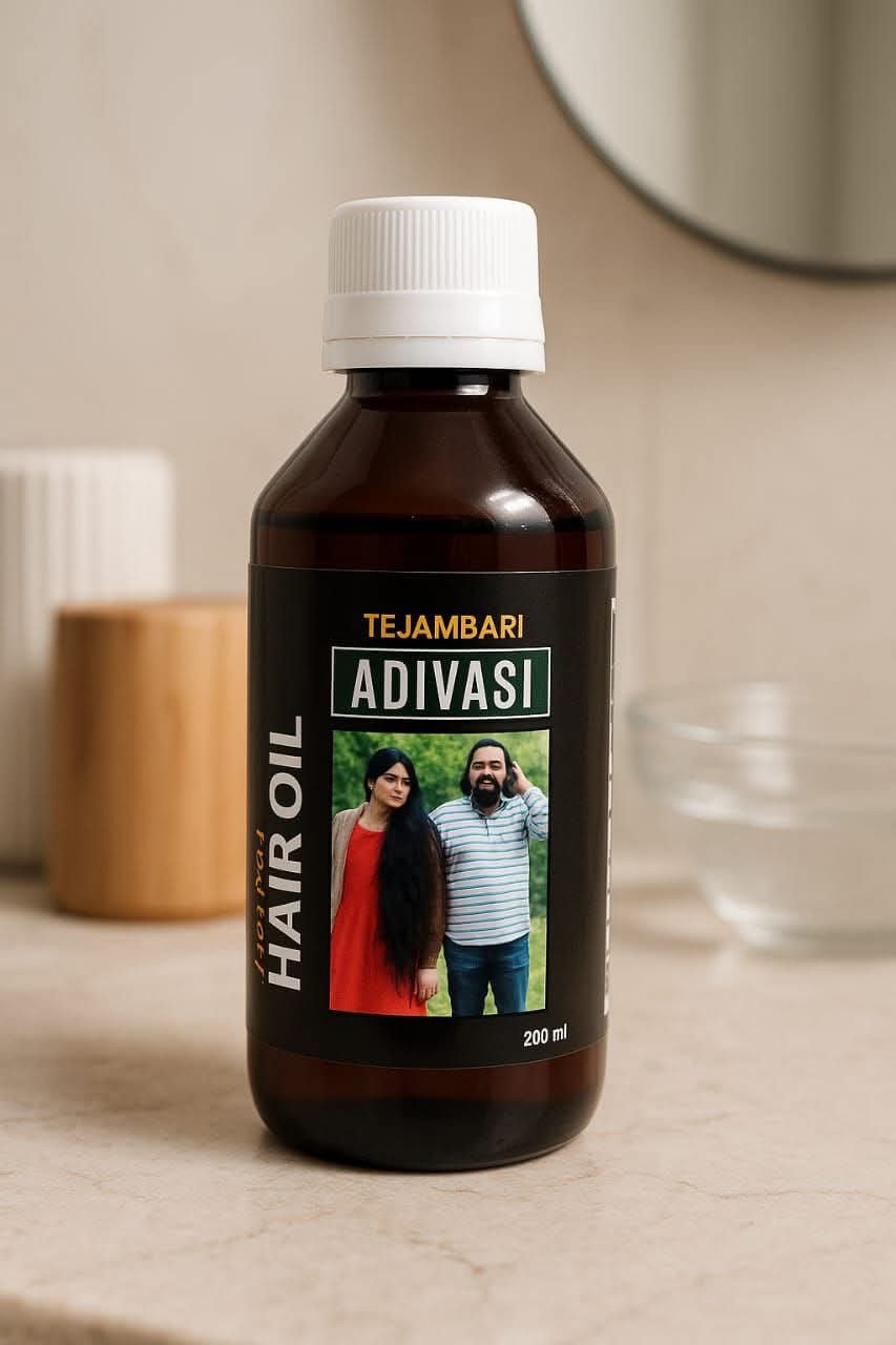Tejambari Adivasi Hair Oil Original | Adivasi Herbal Hair Oil For Hair Growth | Hair Fall Control For Men & Women|250ML