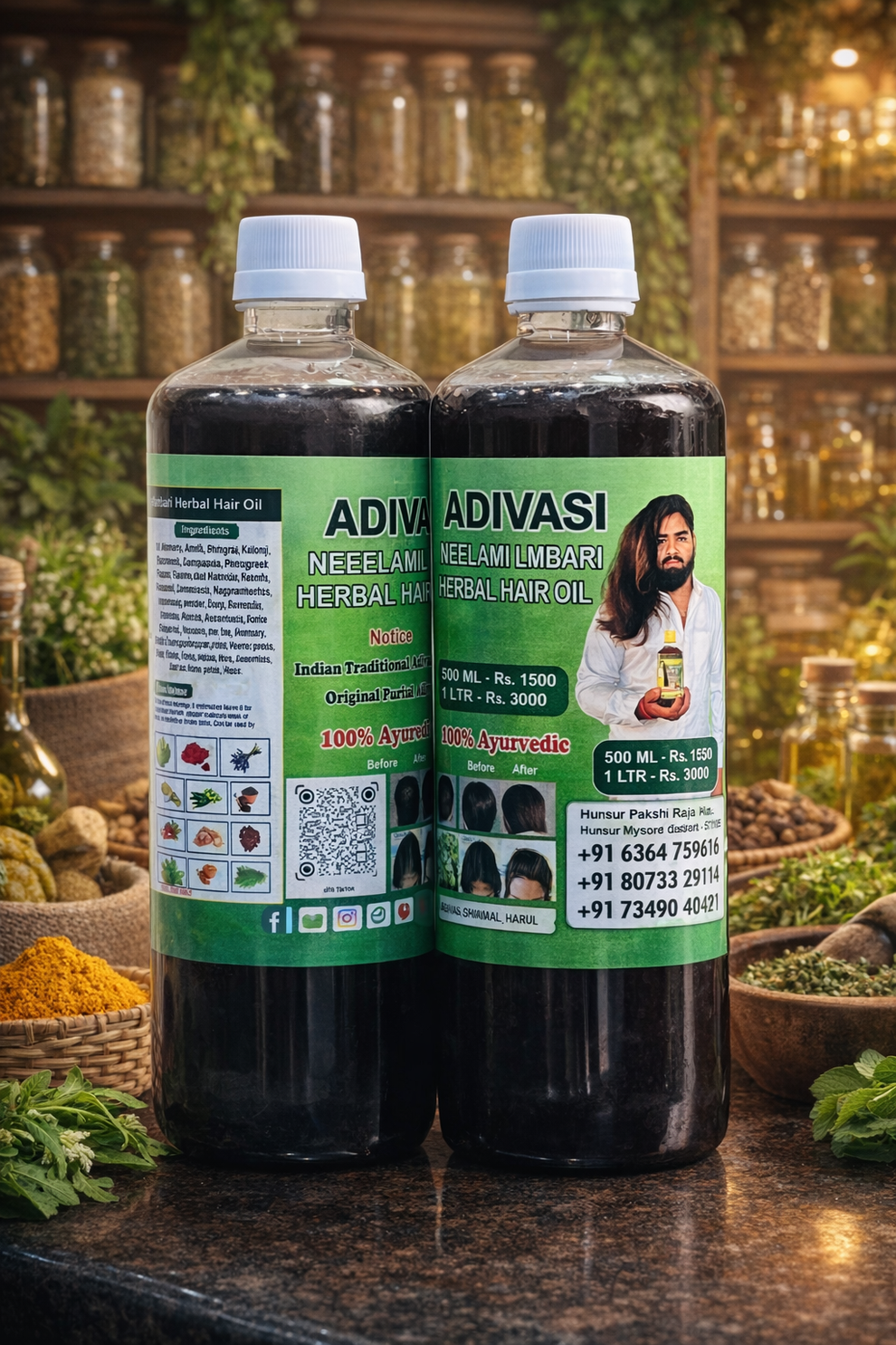 Adikesh Adivasi Hair Oil 500ml Pack